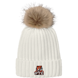 Princeton Tiger Lilies Faux Fur Pom Beanie
