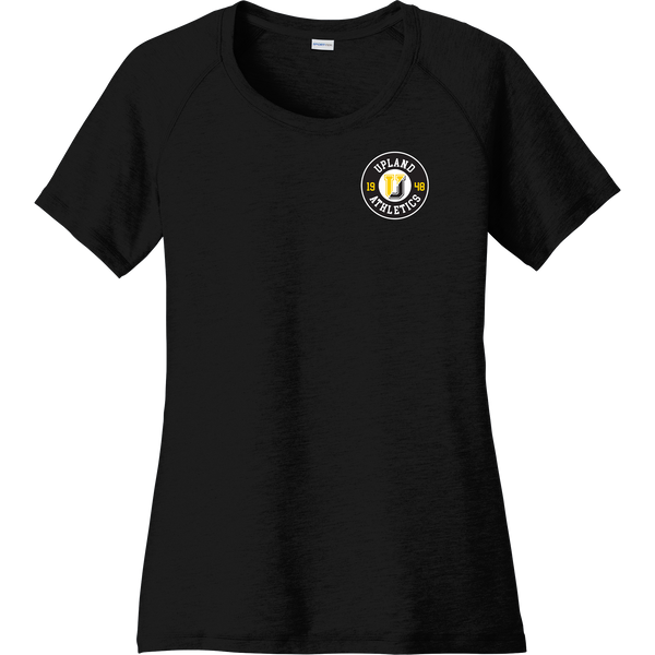 Upland Athletics Ladies PosiCharge Tri-Blend Wicking Scoop Neck Raglan Tee