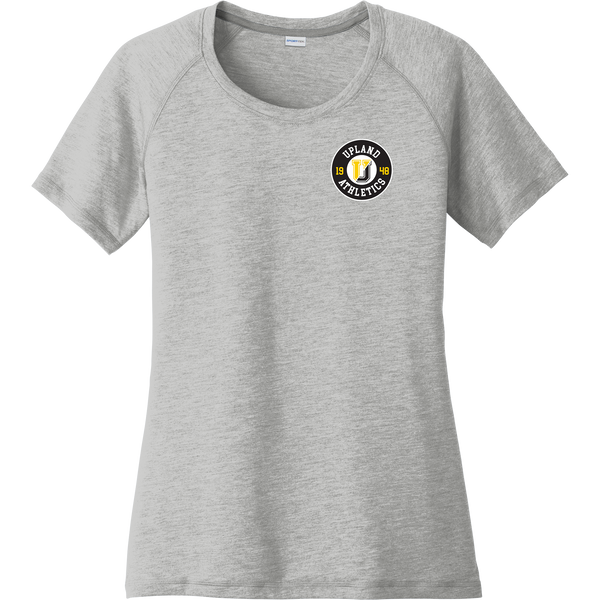Upland Athletics Ladies PosiCharge Tri-Blend Wicking Scoop Neck Raglan Tee