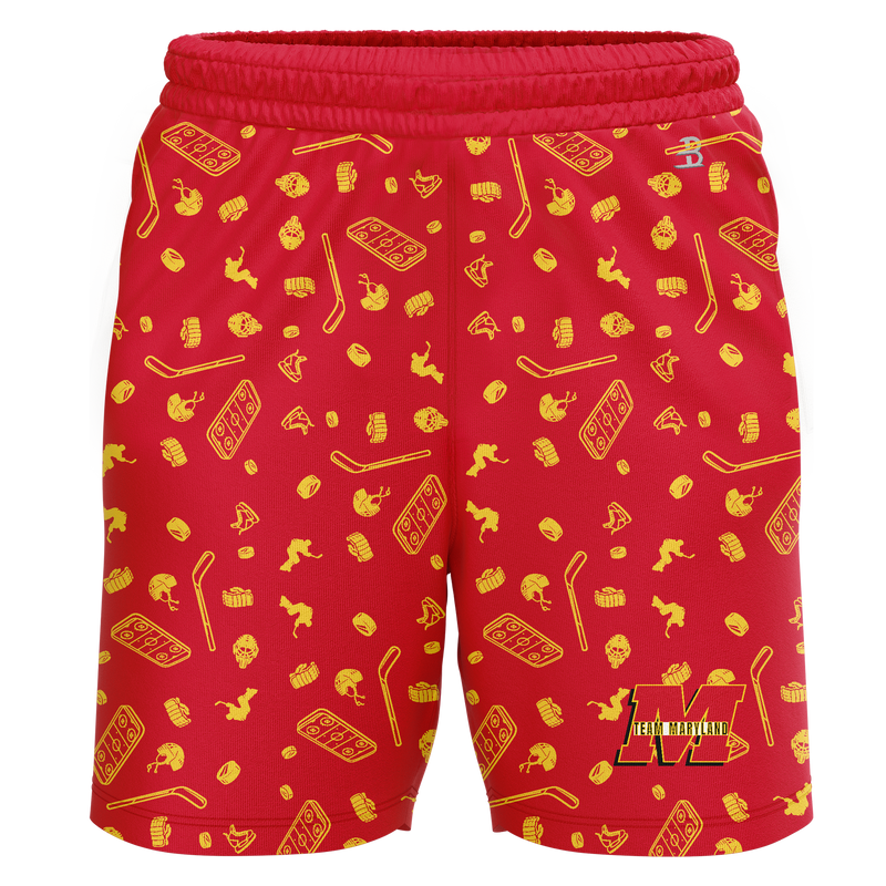 Team Maryland Adult Sublimated Pattern Shorts