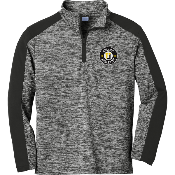 Upland Athletics Youth PosiCharge Electric Heather Colorblock 1/4-Zip Pullover