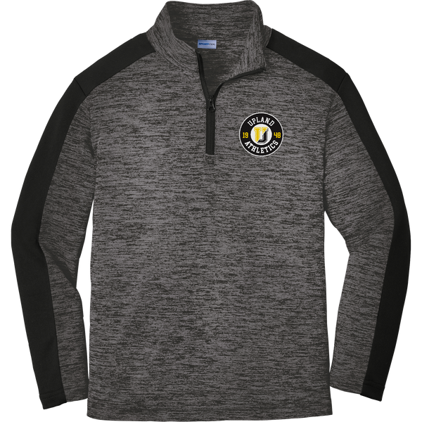 Upland Athletics Youth PosiCharge Electric Heather Colorblock 1/4-Zip Pullover