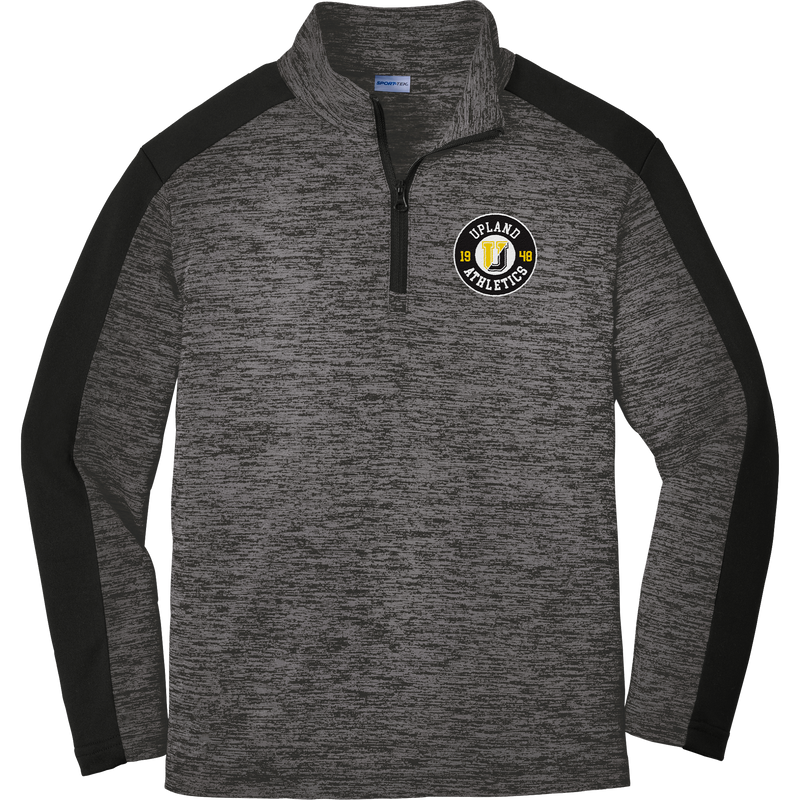 Upland Athletics Youth PosiCharge Electric Heather Colorblock 1/4-Zip Pullover